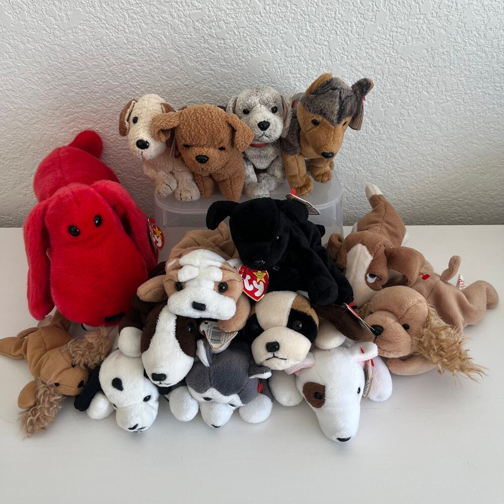 Vintage Ty Beanie Baby Dog Collection – Lot of 15